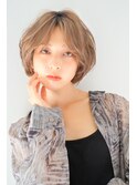 髪質改善大人可愛いハイトーンボブ小顔エアリーボブ<青山>