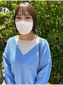 柔らかベージュに外ハネボブ