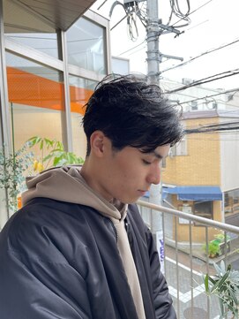 ゴーズゴー 吉祥寺(e)店(go s go) かきあげセンターパート/アッシュブラック/ブルーグレージュ