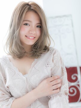 アルバハナレ 横浜(αlba HANARE) 関内/髪質改善/ハイトーンカラー×ふんわりカールロブh