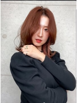 スターズ 柏(STARS) オレンジブラウン　ハイトーン　ピンクベージュ　毛先パーマ