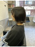 ★小顔ココアベージュ黒髪クラゲヘアーオリーブグレー【北千住】