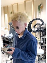 シアン 栄店(CYAN.)&nbsp;スパイキーショート×ブロンドカラー【大石】