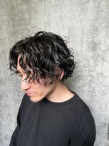 steelo スパイラルパーマ×センターパート