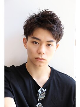 ネイビー(NAVY) アップバング 刈り上げ 清潔感 夏