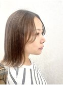前髪なしベージュ/バレイヤージュ