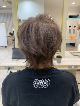 アッシュ 仙川店(Ash) メンズライク ハンサムショート ジェンダーレスオリーブベージュ