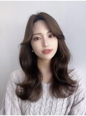 韓国スタイル/ナチュラルくびれヘア_くびれ巻き_レイヤーカット