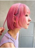 【Lloyd 大宮】チェリーピンク×切りっぱなしショート