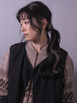 ナバロスタジオ(navarro studio)の写真/【旬×似合わせスタイル】オーガニック商材でダメージ少なく、思わず触りたくなる透明感外国人風カラー＊
