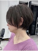 ショートカットxひし形ショートボブ×前髪あり20代30代40代