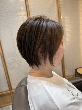 ロエ 平尾山荘(loe) 大人ベージュ×ショートボブ