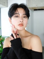 シオン(shion)&nbsp;ショートおくれ毛前髪カットグレージュ_F20721