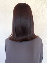 プリモ ココ 鍋島店(Primo coco.)&nbsp;ミディアム 髪質改善 外ハネ ダークブラウン ストレート 美髪