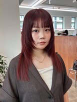 ベニス(VENICE)&nbsp;ハッシュカット/赤髪/チェリーレッド