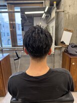 タメ(tame-)&nbsp;サーフカール/フェザーパーマ/ブルーブラック【都賀/メンズ】