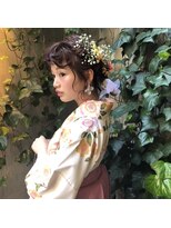 アピッシュ ギンザ(apish ginza)&nbsp;tomoヘア＊卒業式似合わせヘアアレンジ　フラワーアレンジ