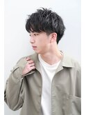 ツイストパーマニュアンスマッシュサイドパートツーブロック