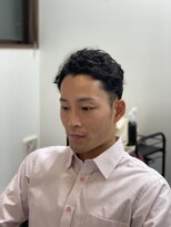 ケースタイルヘアスタジオ  虎ノ門店(K-STYLE HAIR STUDIO)&nbsp;清潔感ある７：３パーマスタイル　＜理容室＞