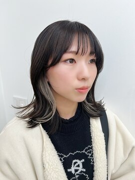 ローネス ギンザ(LONESS ginza) 艶感グレーブラック×インナーホワイトカラー<艶感/銀座/美髪>