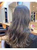 グレージュカラーレイヤーロング 