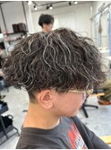 波巻きパーマメンズパーマメンズヘアツーブロックツイストパーマ
