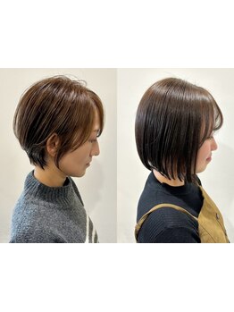 ショートヘアが得意！頭の形を綺麗に見せるカットで、360°どこから見ても綺麗に見えるショートstyleに♪