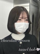 エヌアイ オモテサンドウ(ni omotesando) 大人気!チョコレートブラウンカラー×韓国ボブ♪ タッセルボブ