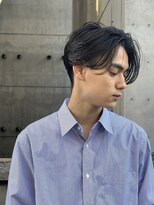 短時間でセットが決まる！ツーブロックマッシュ×センターパート