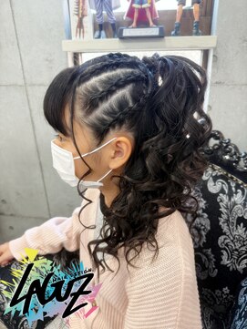 ラグズ 茅ヶ崎(LAGUZ) 【ヘアセット】 編み込み×ハイポニーテールで華やかスタイル