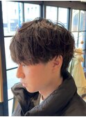 学生向け韓国風緩めシャドウパーマアイロンパーママッシュ