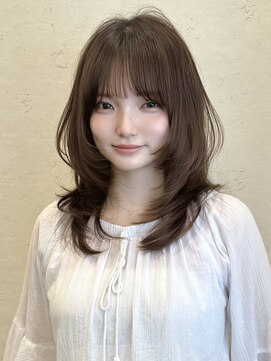 アンカーバイナチュラル(anchor by natural) 韓国風/レイヤー/前髪カット/オリーブ/透明感/ハッシュカット