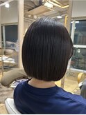 ボブ×縮毛矯正