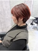 ピンクハイライトショート