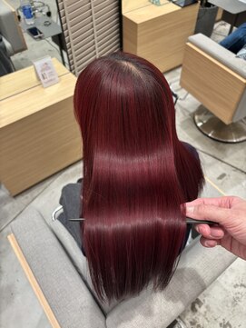 ステアケース 武蔵小杉店(stair:case) 【髪質改善】卒業式前夜の髪質改善カラー【チェリーピンク】