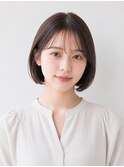 ミニボブ小顔暗髪切りっぱなしボブ王道ボブナチュラルボブ