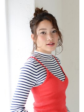 アース 熊本光の森店(HAIR&MAKE EARTH) <3分アレンジ>カジュアルキュートなメッシーバンスタイル