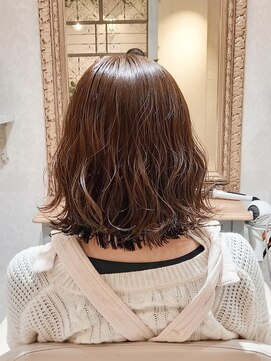 ラ ブランシュ 大宮(La Blanche) 大宮/マロンベージュ/Aラインボブ/かき上げ/ニュアンスマッシュ