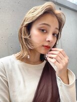 ラボヌールヘアー オリビエ 北千住店(La Bonheur hair Olivier)&nbsp;ハニーベージュ×レイヤーロブ