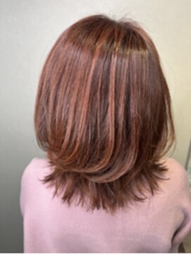 エイム ヘア リアム 調布店(eim hair liam) 外ハネピンクラベンダー