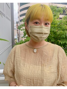 ツイギー 宮西店(TWiGGY) ハイトーンカラーとミニボブ