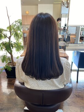 ミオ パーチェ ヘア(mio pace hair) モーヴアッシュ×ナチュラルストレート