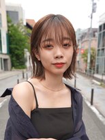 ニコ トウキョウ(nico TOKYO) レイヤーカット大人かわいい小顔ひし形ウルフ切りっぱなしボブ  