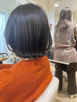 ネオリーブ チロル 横浜西口店(Neolive CiroL.)&nbsp;オリーブグレージュ くびれボブ 暗髪カラー 横浜