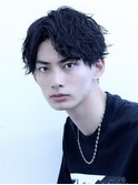 ソフトツイストマッシュパーマセンターパートアップバング