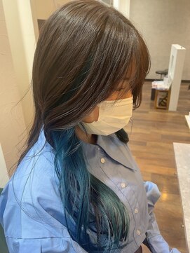 ヘアーワークス ボナ(HAIR WORKS bona.) 髪質改善デザインカラー インナーカラー イヤリングカラー