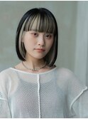 大人かわいい前髪セシルカットココアブラウンフリンジウェーブ