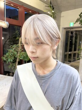 ヲタク(wotaku.) メンズハイトーンミルクティーベージュメンズカラーマッシュ