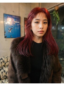 イェン(Yen.) レッドカラー ボルドー ロング