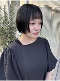 マッシュミニボブ×地毛風カラー